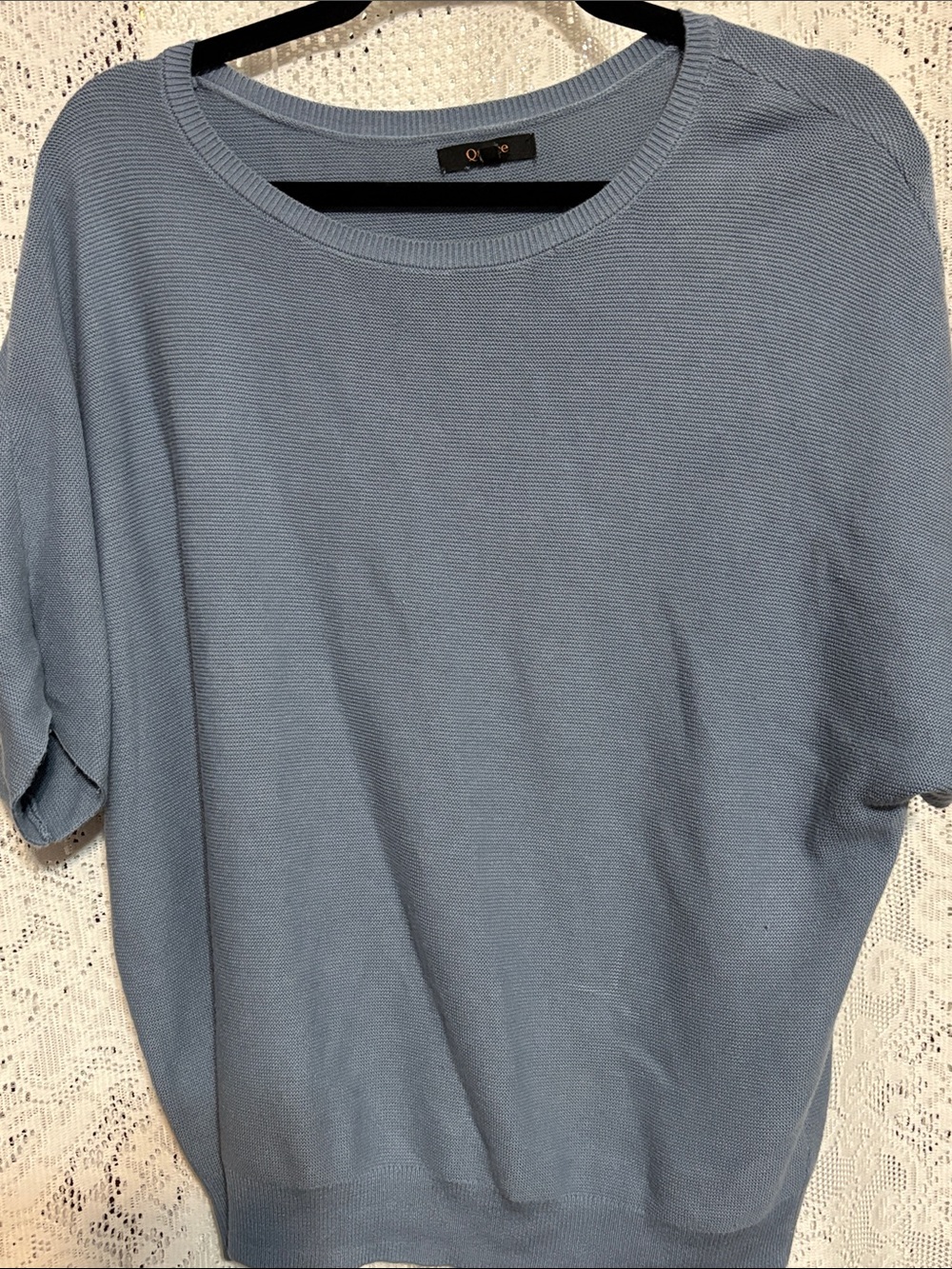 Quince Light Blue Women's organic cotton Knit Top Size M